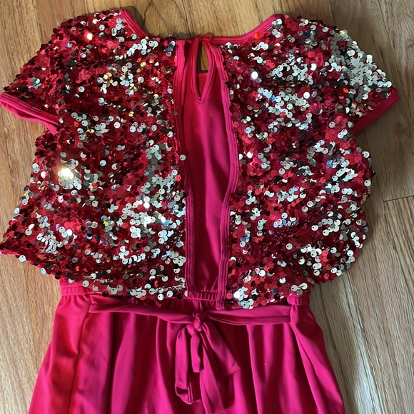 sequins popover holiday jumpsuit - Picture 10 of 10